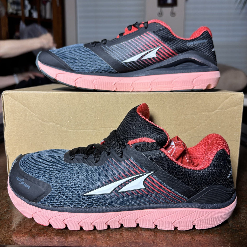 Altra Provision 4 Shoes Womens 8.5 Black Red Road Running Athletic Gym Zero Drop