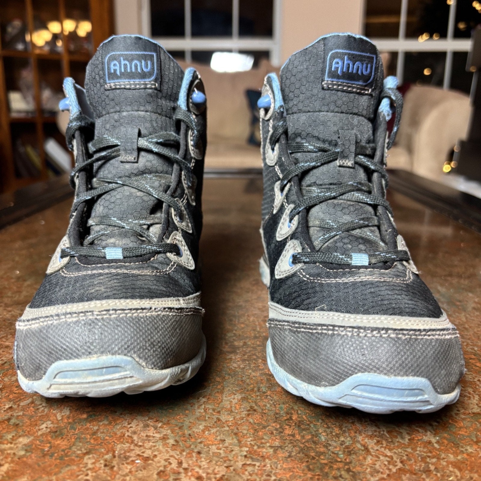 Ahnu Sugarpine Boots Women's Size 6.5 Blue Grey Trail Outdoor Waterproof Shoes