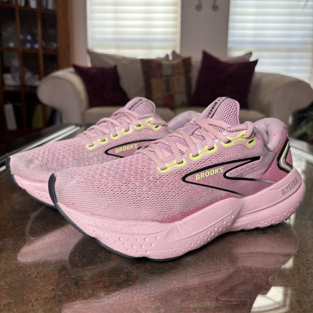Brooks Glycerin 21 Shoes Womens Size 8.5 Pink Road Running Athletic Gym Sneakers