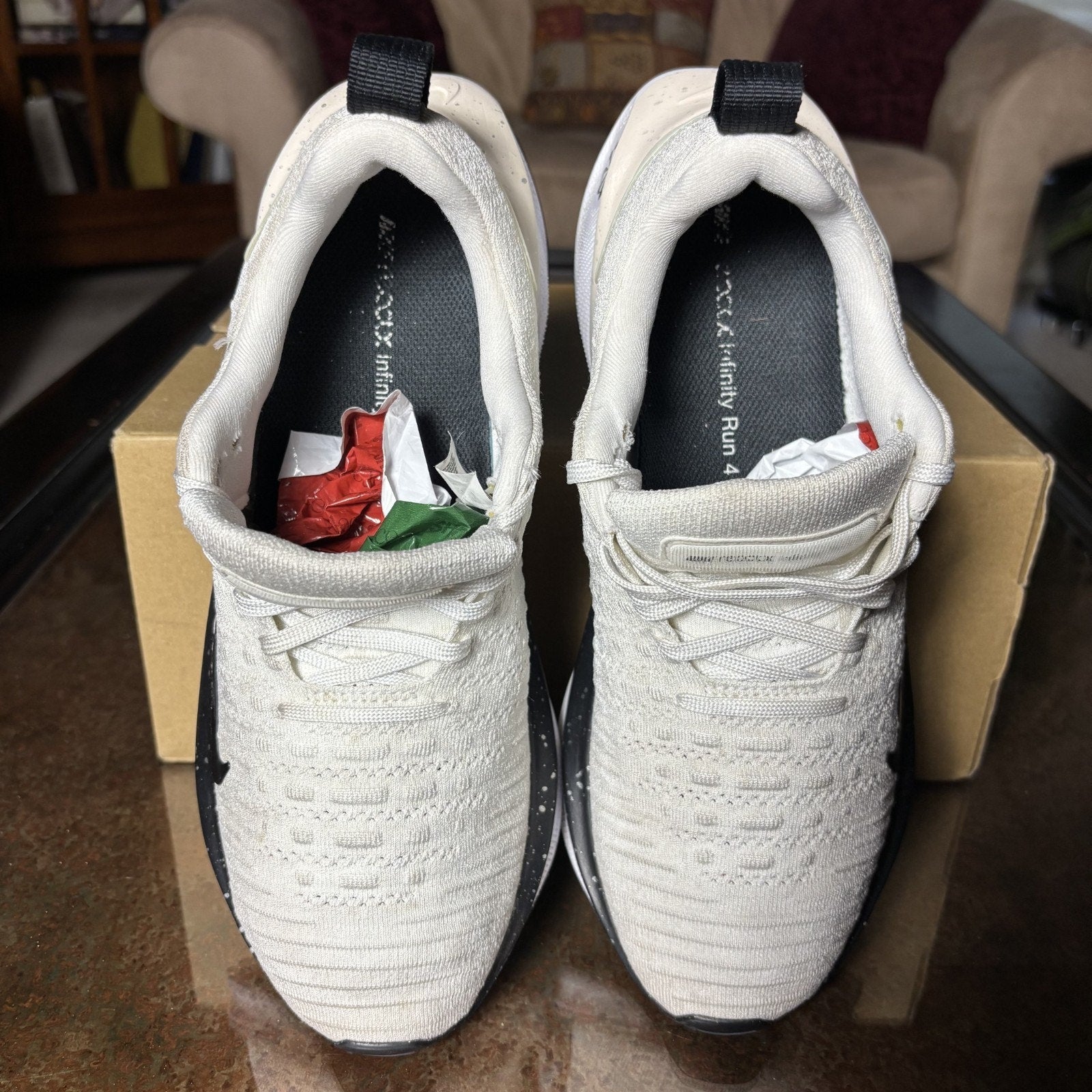 Nike React X Infinity Run 4 Shoes Women's 10 White Running Athletic Gym Sneakers