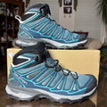 Salomon X-Ultra Mid Hiking Boots Women's Size 7.5 Blue Grey Trail Outdoor Shoes