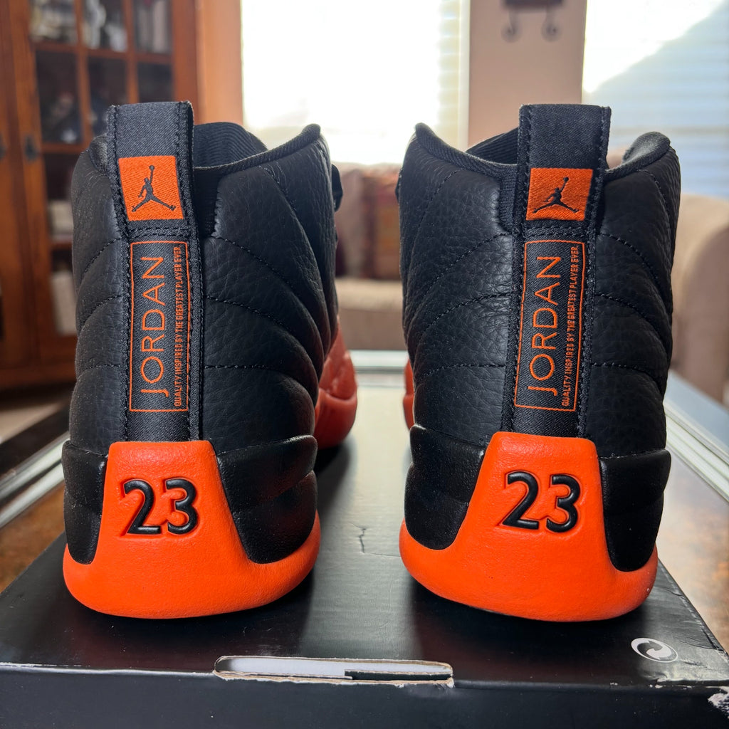 Nike Air Jordan 12 Retro WNBA Black Orange Basketball Shoes Sneaker Womens Sizes