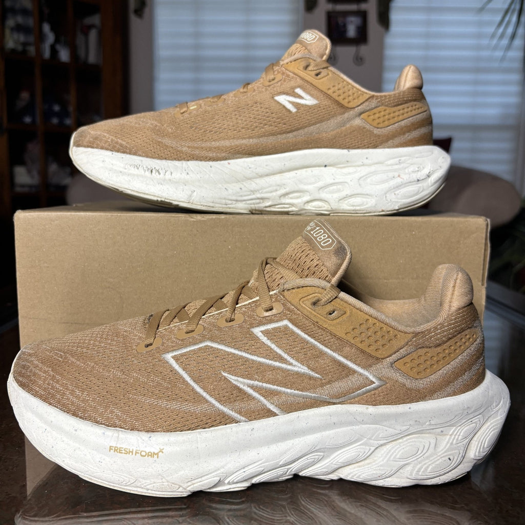 New Balance Fresh Foam X 1080 V13 Shoes Womens 9 Beige Running Athletic Sneakers
