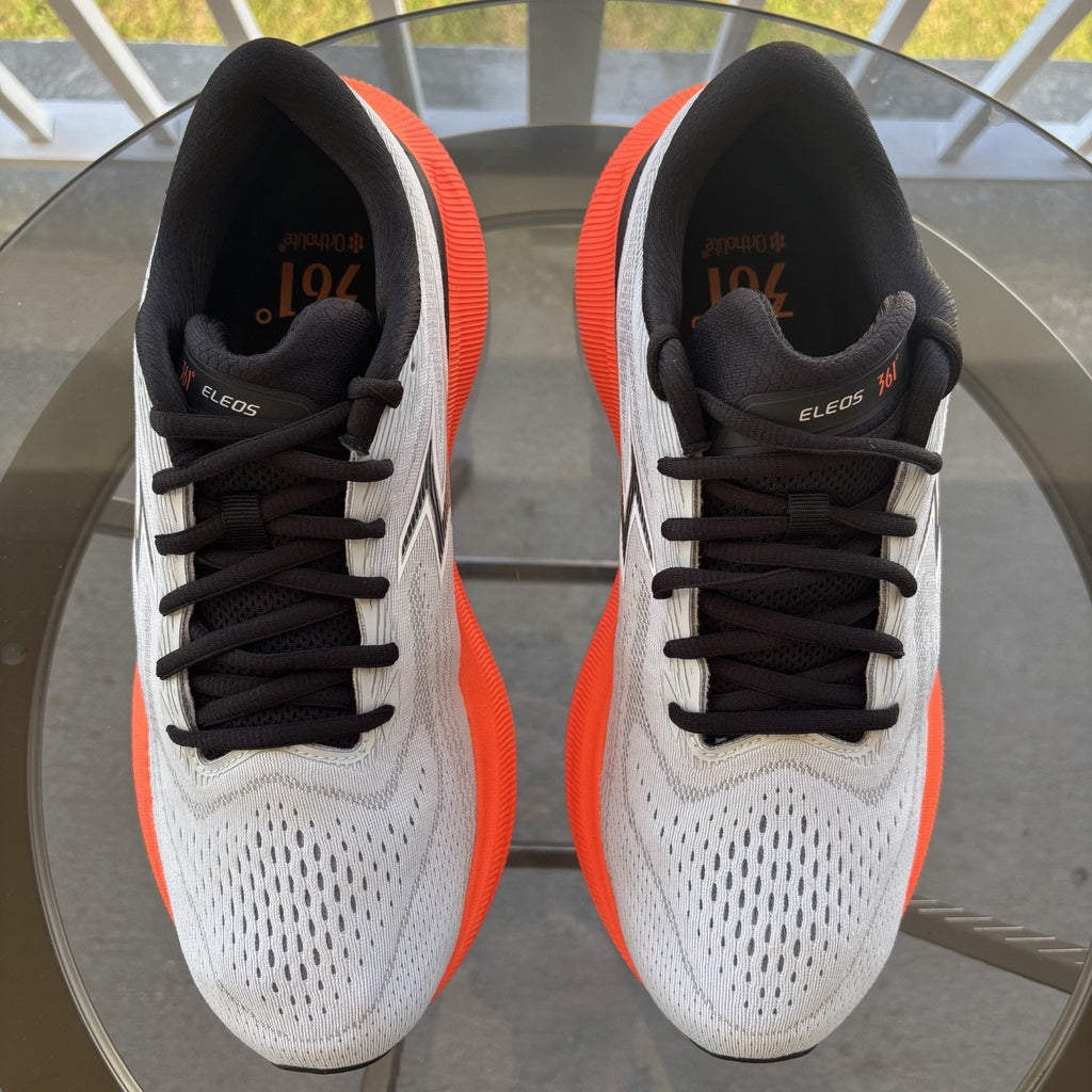 361 ° Degrees Eleos Shoes Mens Sz 10 Grey Orange Road Running Athletic Cushioned