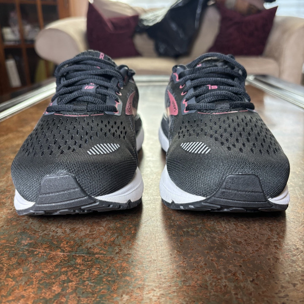 Brooks Addiction GTS 15 Shoes Women's 6.5 2E Wide Black Pink Comfort Sneakers