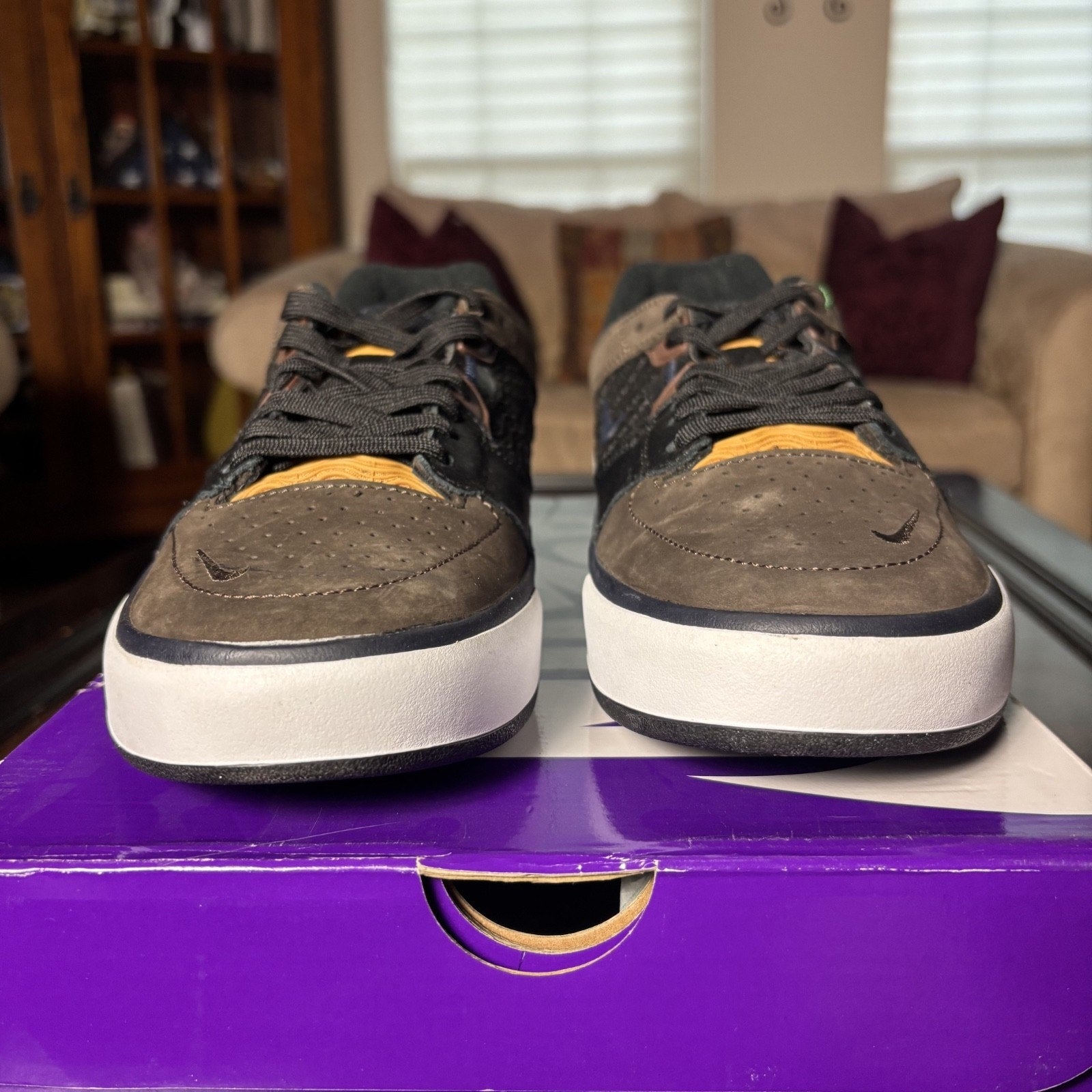 Nike Ishod Wair SB Premium Brown Skateboarding Casual Shoes Sneakers Mens Sizes