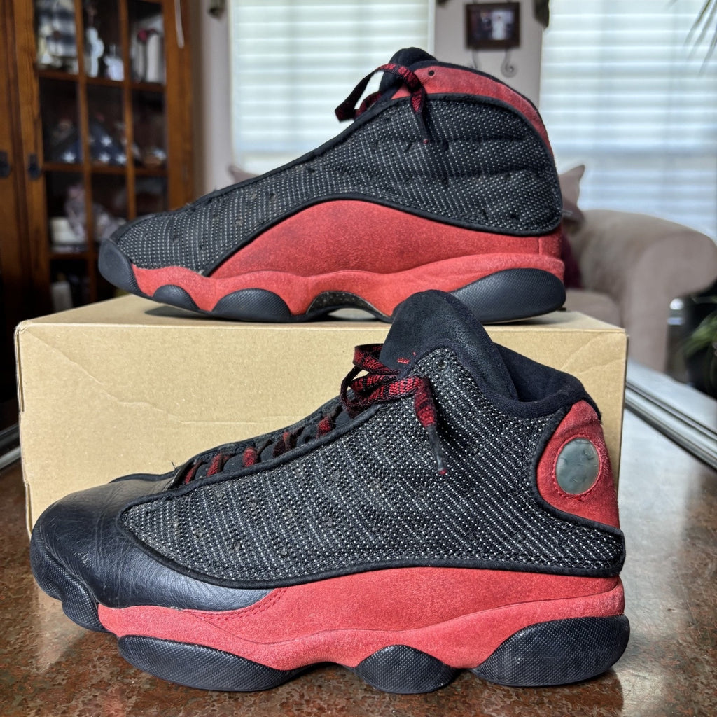 Nike Air Jordan 13 Retro Bred Basketball Shoes Mens Sz 8 Black Red Sneakers 2018