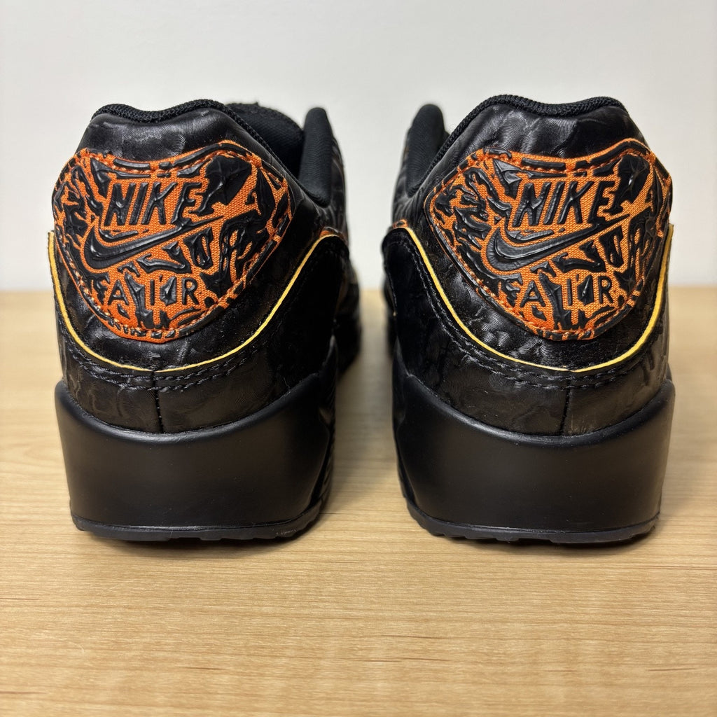Nike Air Max 90 QS Volcano Shoes Mens 7.5 Black Orange Lifestyle Element Sneaker