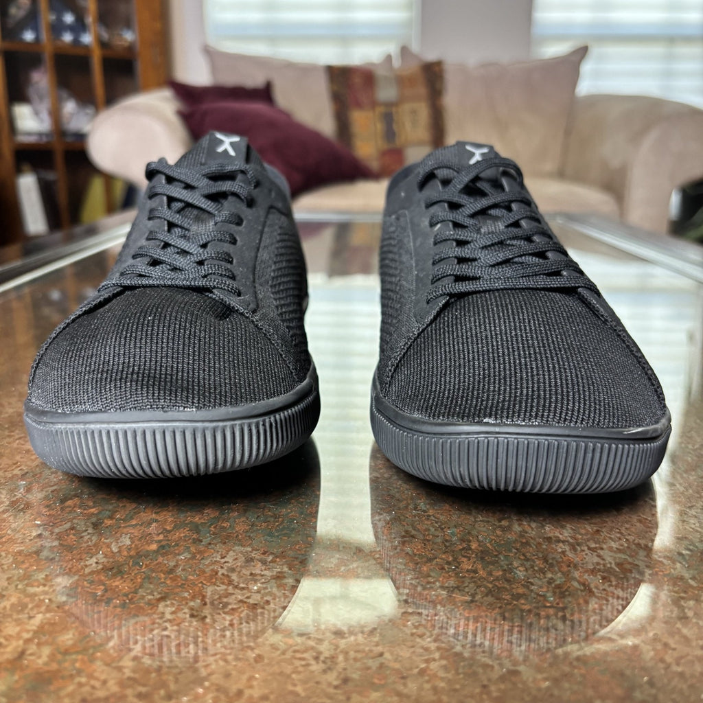 Flux Adapt Trainer Mens 11.5 Black Knit Minimalist Barefoot Athletic Gym Sneaker
