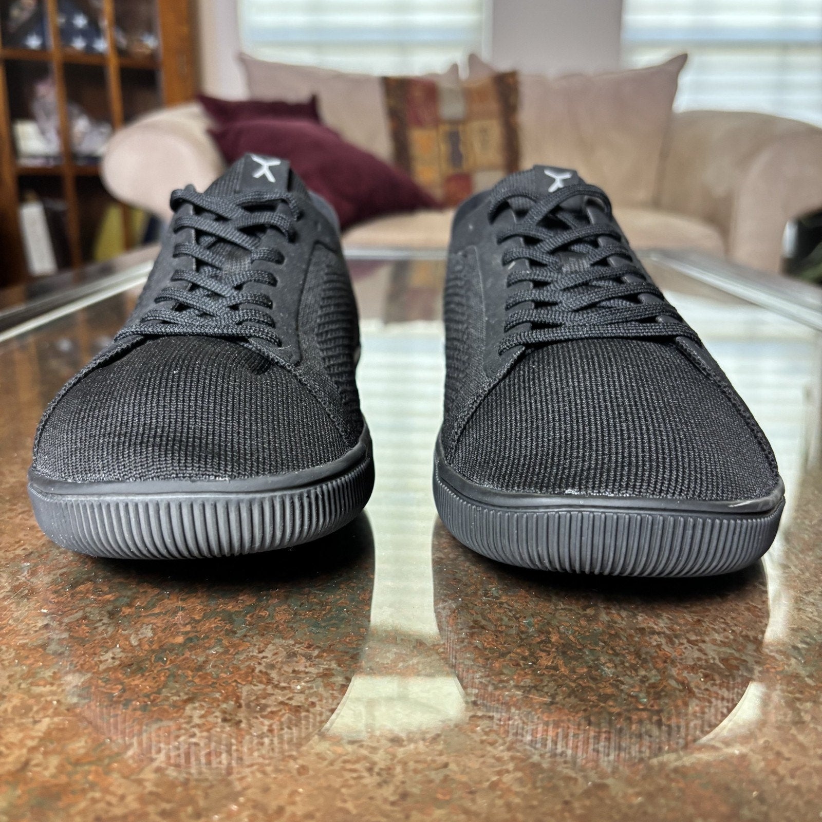 Flux Adapt Trainer Mens 11.5 Black Knit Minimalist Barefoot Athletic Gym Sneaker