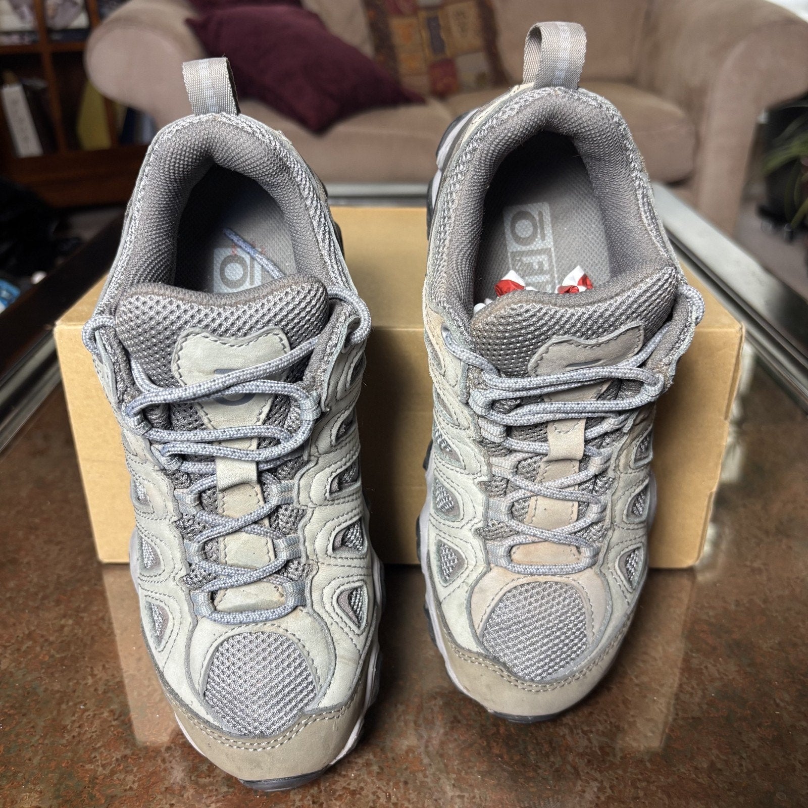 Oboz Sawtooth II Low Hiking Shoes Womens 7.5 Grey Trail Running Outdoor Athletic