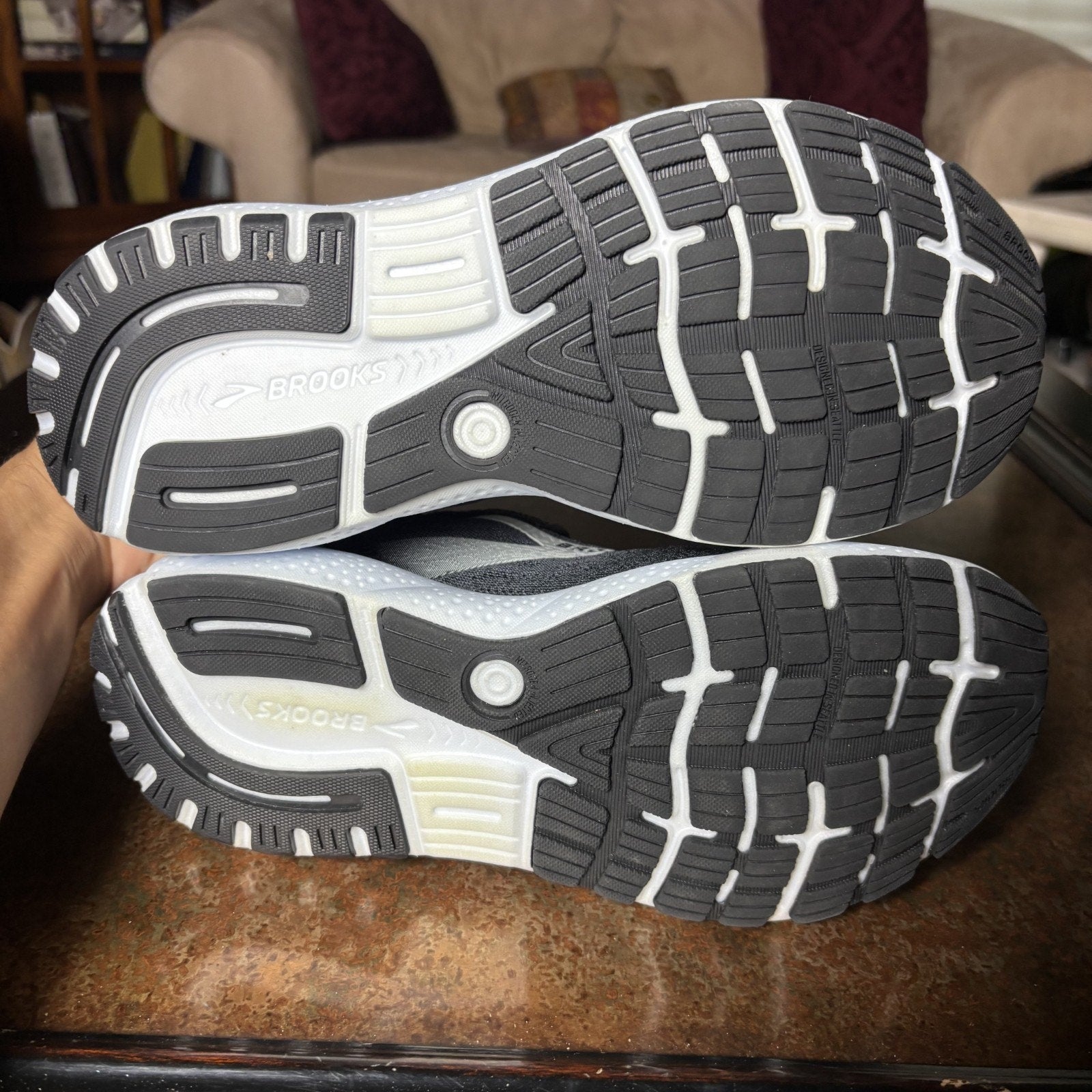 Brooks Ghost 16 Shoes Women's 11.5 Grey White Running Athletic Comfort Sneakers