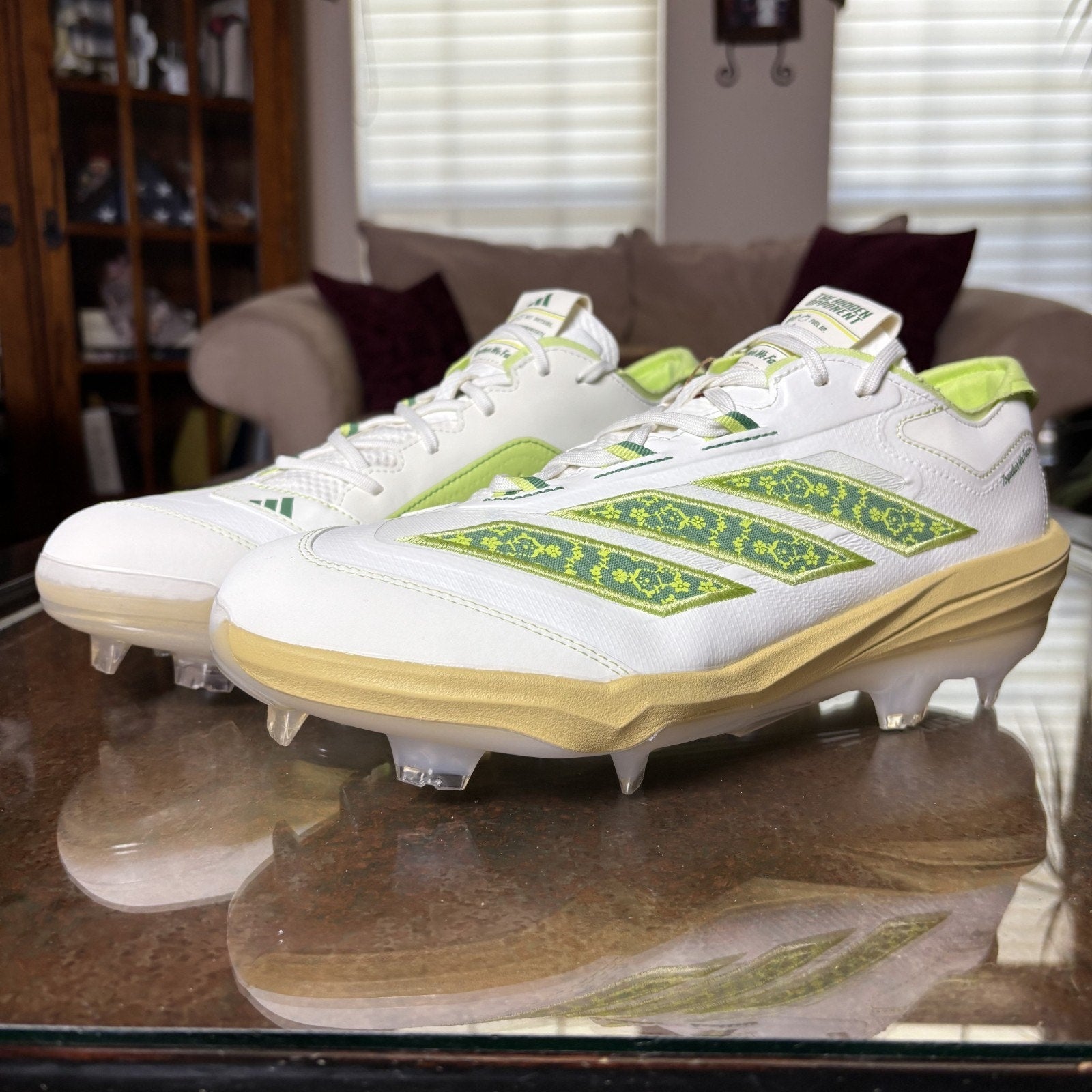 Adidas Adizero Impact TPU Baseball Cleats Men’s Size 11 White Green JQ8232 NEW