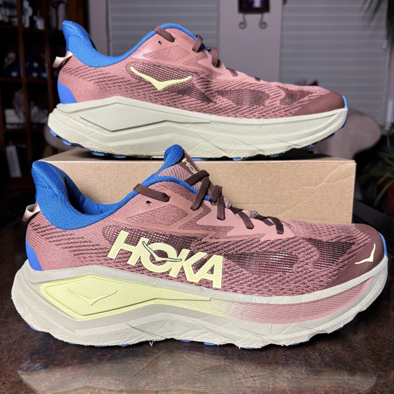 Hoka One One Challenger 8 Mens 13 Brown Trail Running Athletic Gym Shoes Sneaker