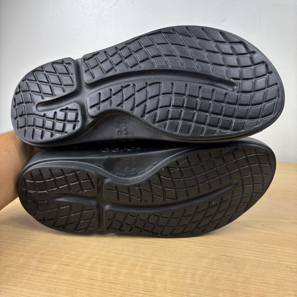 OOFOS OOahh Recovery Slides Women's Size 9 Black Comfort Athletic Sport Slippers