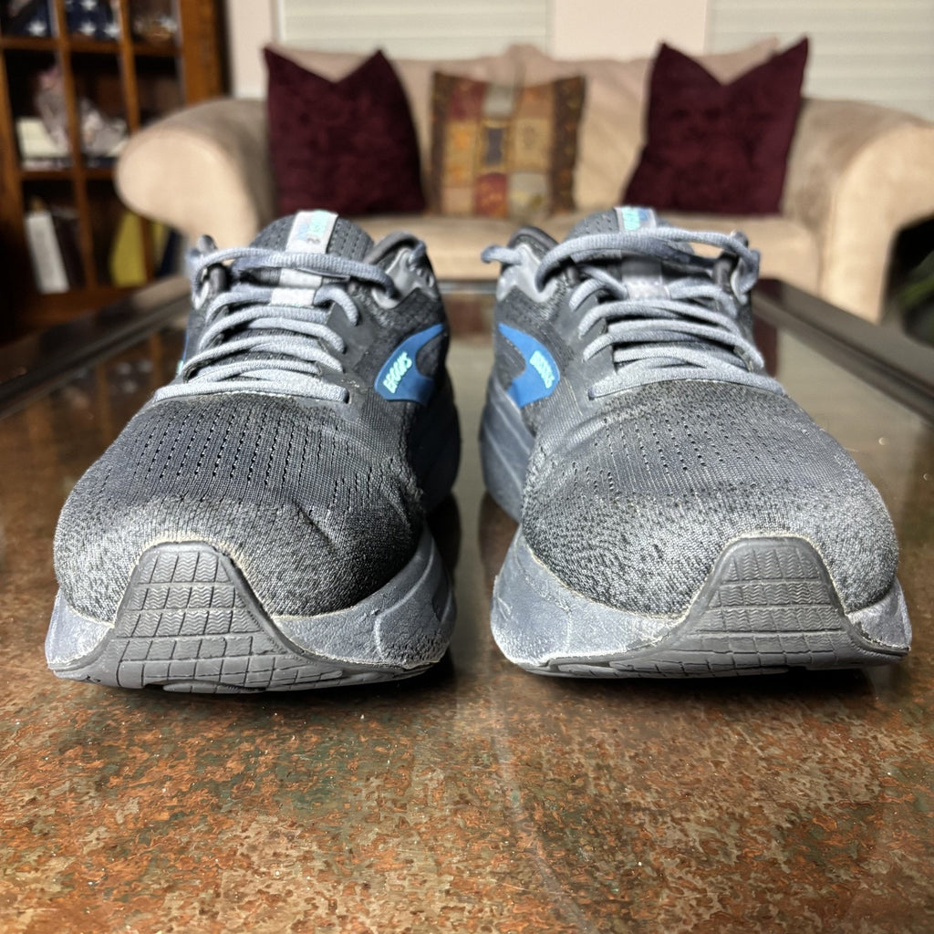 Brooks Ghost Max 2 Shoes Mens 10 4E Wide Black Blue Athletic Running Sneakers