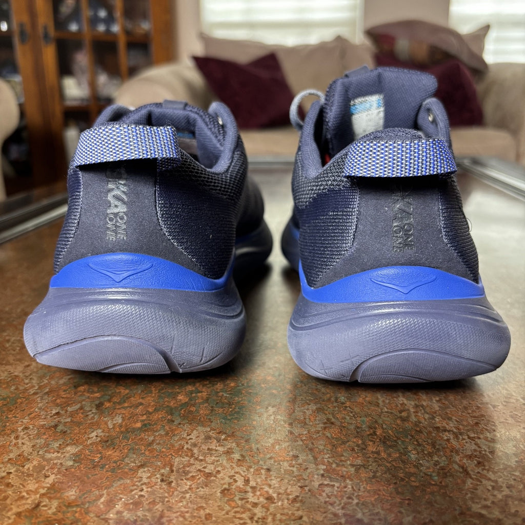 Hoka One One Hupana Flow Shoes Mens Size 12 Navy Blue Comfort Running Athletic