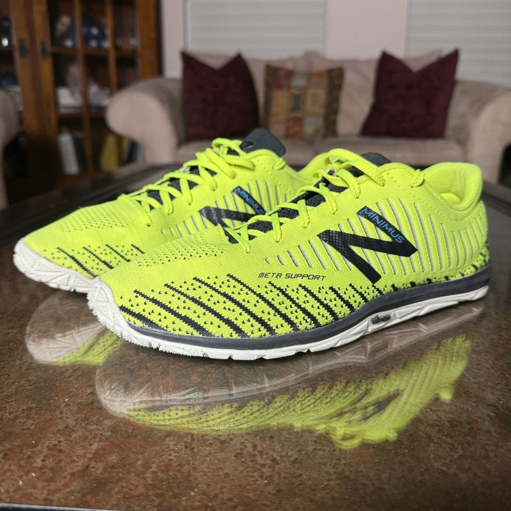 New Balance Minimus 20v7 Shoes Mens 10.5 Neon Yellow Athletic Running Sneakers