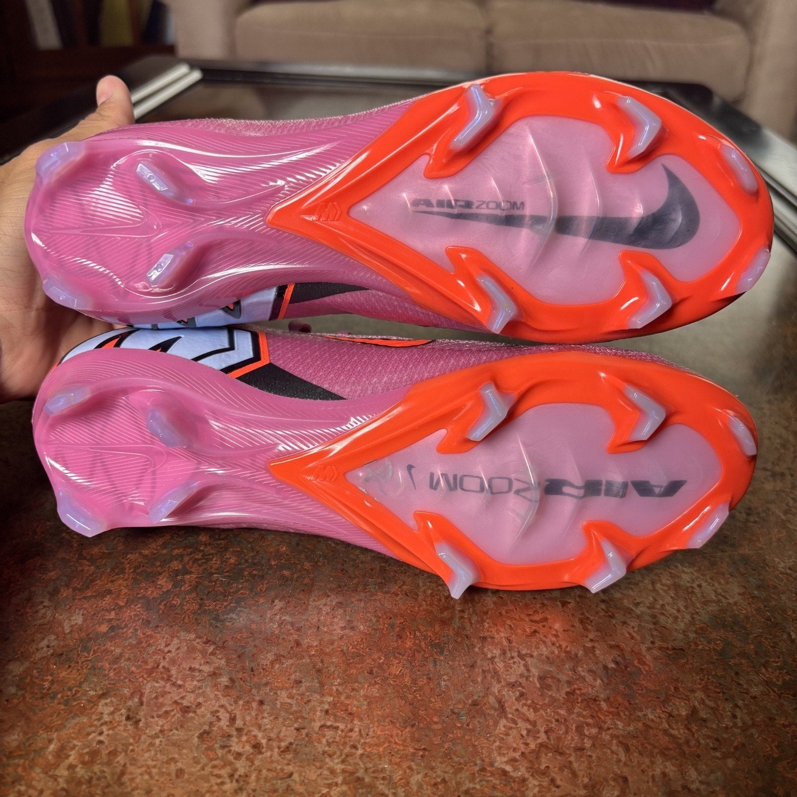 Nike Zoom Mercurial Vapor 16 Elite FG Soccer Cleats Women's Size 7 Pink Orange