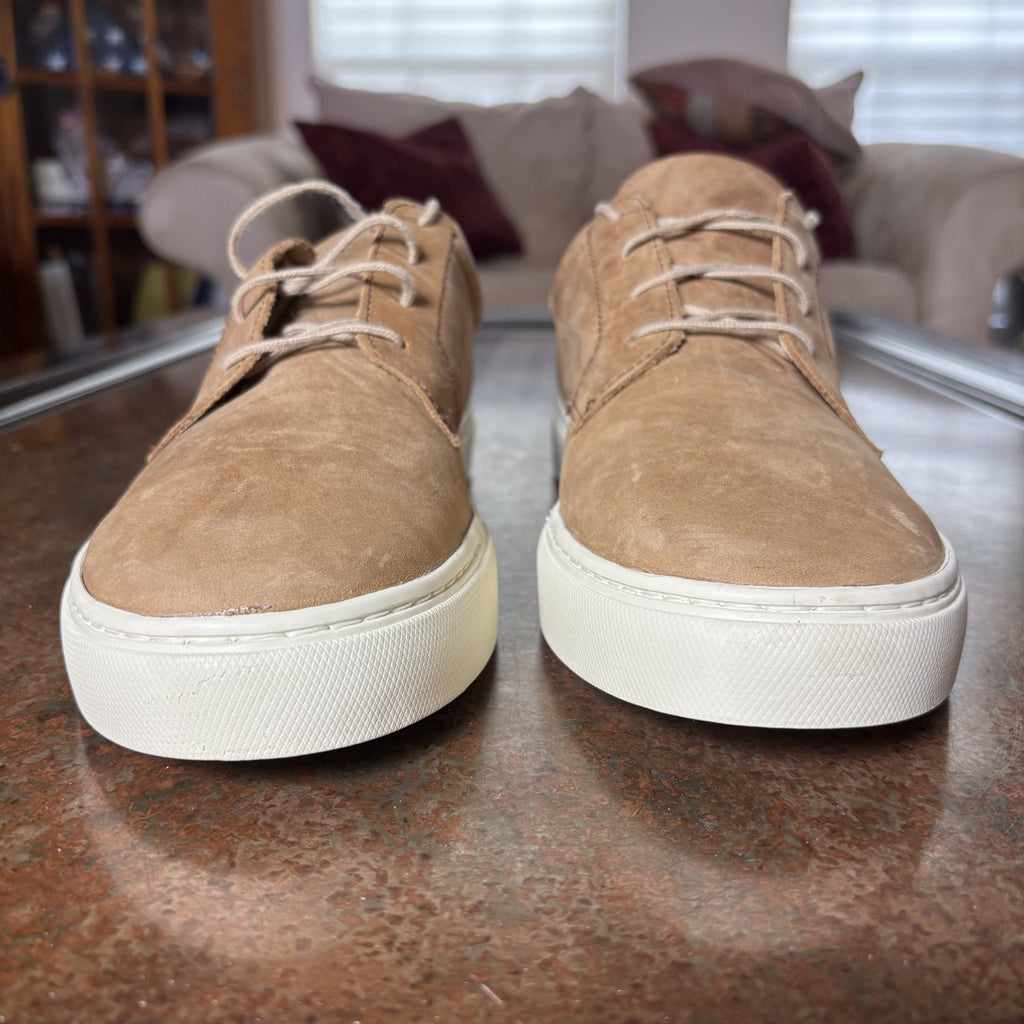 Nisolo Diego Shoes Men's 11 Tan White Comfort Casual Lifestyle Vibram Sneakers