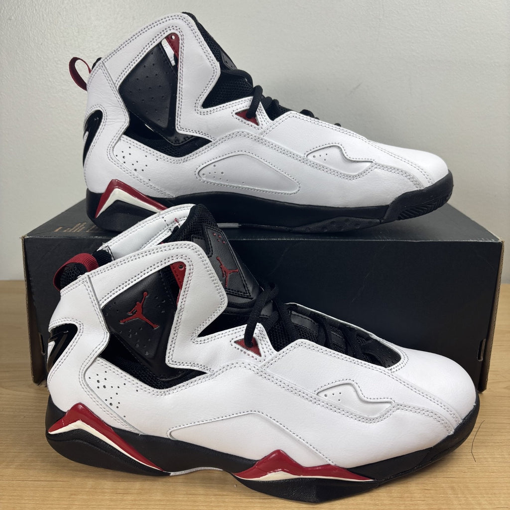 Nike Air Jordan True Flight White Sneakers Mens 12 White Red Lifestyle Shoes NEW