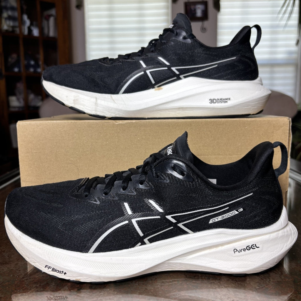 Asics GT-2000 13 Shoes Women's 10 Black White Running Athletic Comfort Sneakers