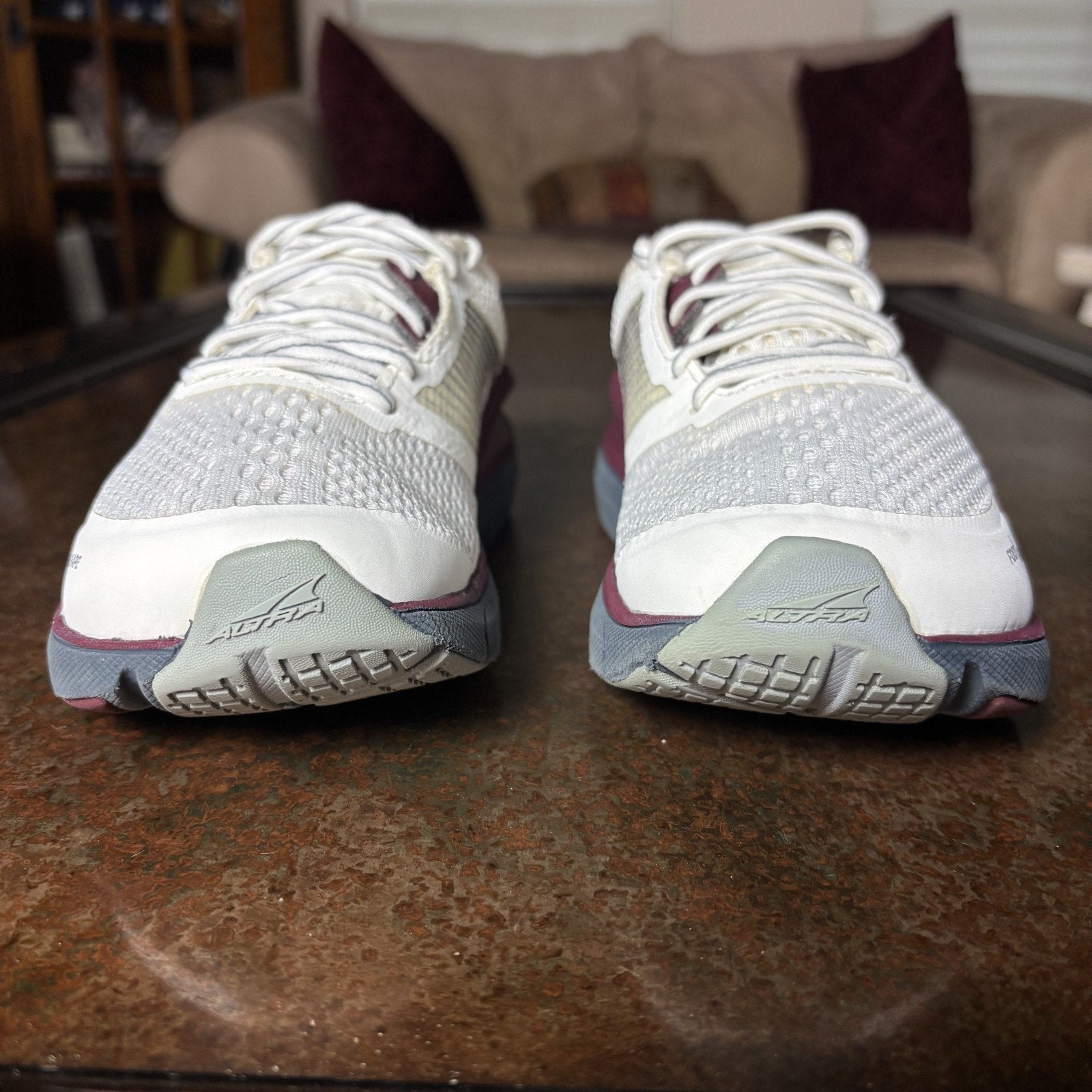 Altra Provision 4 Womens 6.5 White Gray Road Running Athletic Gym Shoes Sneakers
