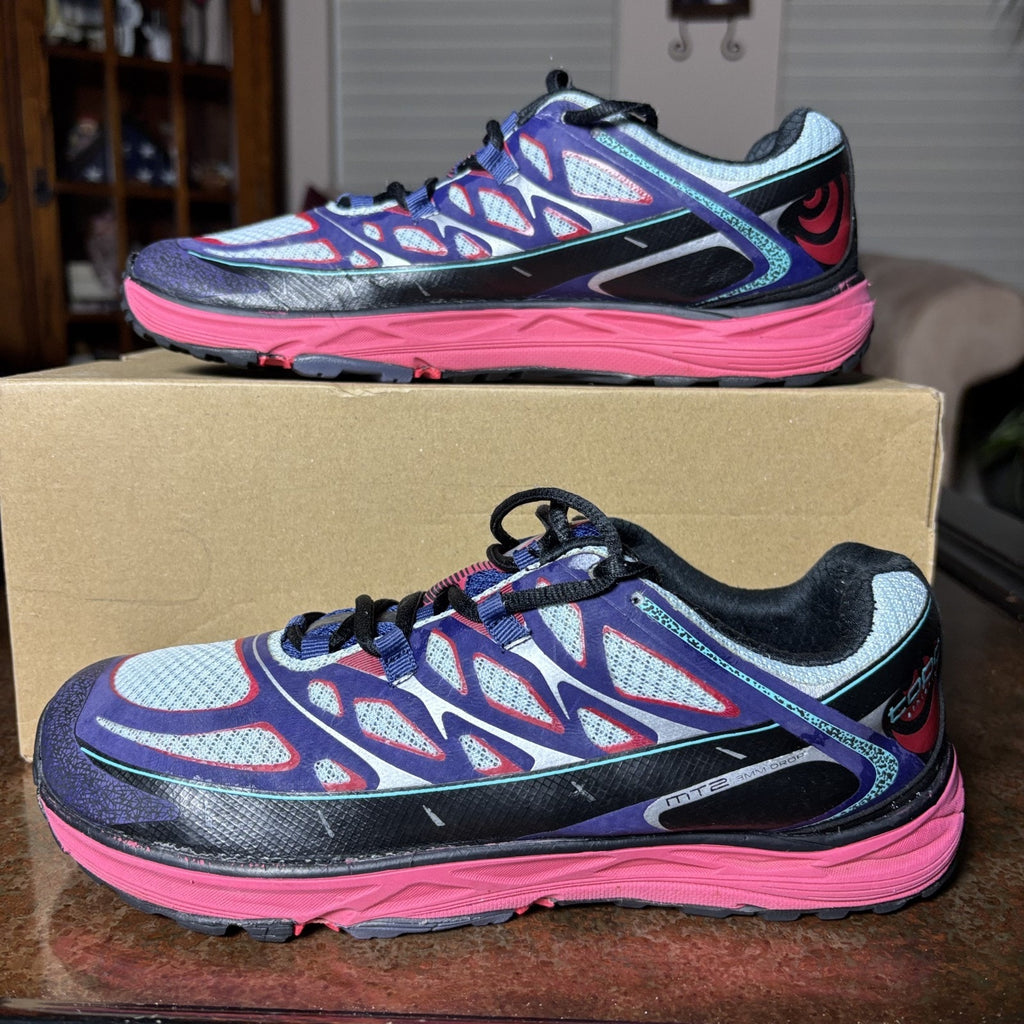 Topo Athletic MT 2 Shoes Women's 9.5 Multicolor Trail Running Jogging Sneakers
