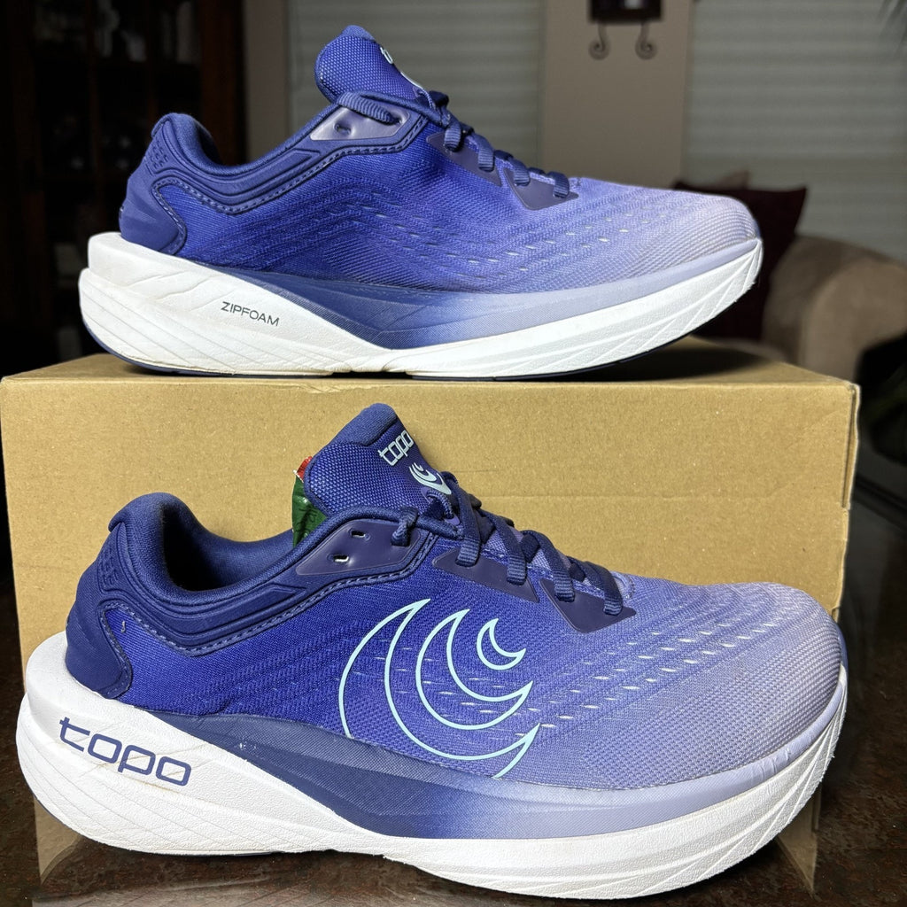 Topo Athletic Phantom 4 Shoes Women's 8 Purple White Road Running 5MM Drop Gym