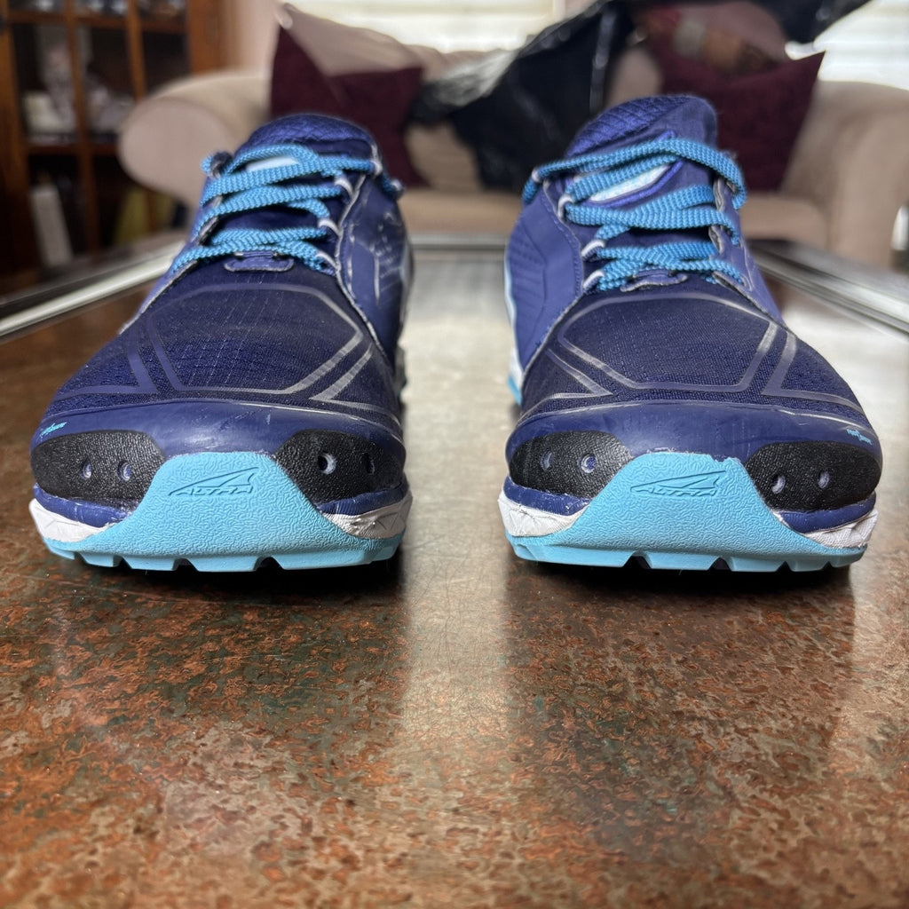 Altra Superior 4 Shoes Women's 10 Navy Blue White Trail Running Athletic Outdoor