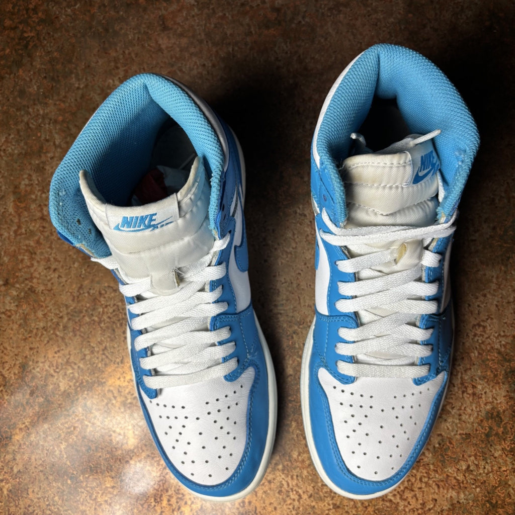 Nike Jordan 1 Retro High OG Shoe UNC University Blue White 2015 Men Sz 9 Sneaker