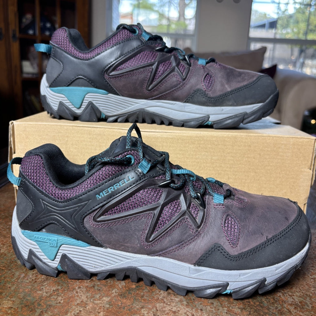 Merrell All Out Blaze 2 Hiking Shoes Womens Size 9 Purple Trail Outdoor Sneakers
