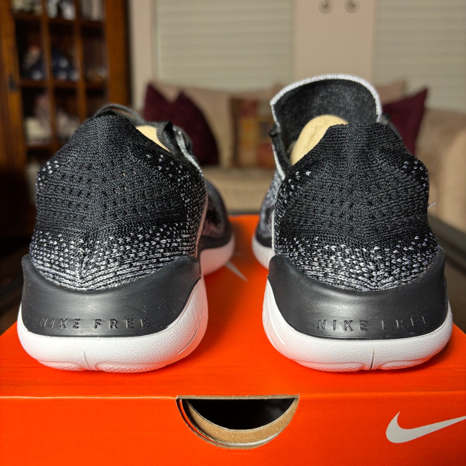 Nike Free Run Flyknit 2018 Grey White Athletic Shoes Sneakers Women's Sizes NEW