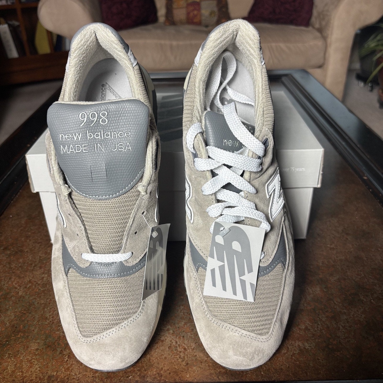 New Balance 998 Made in USA Shoes Mens Size 13 Grey Silver Lifestyle Sneakers