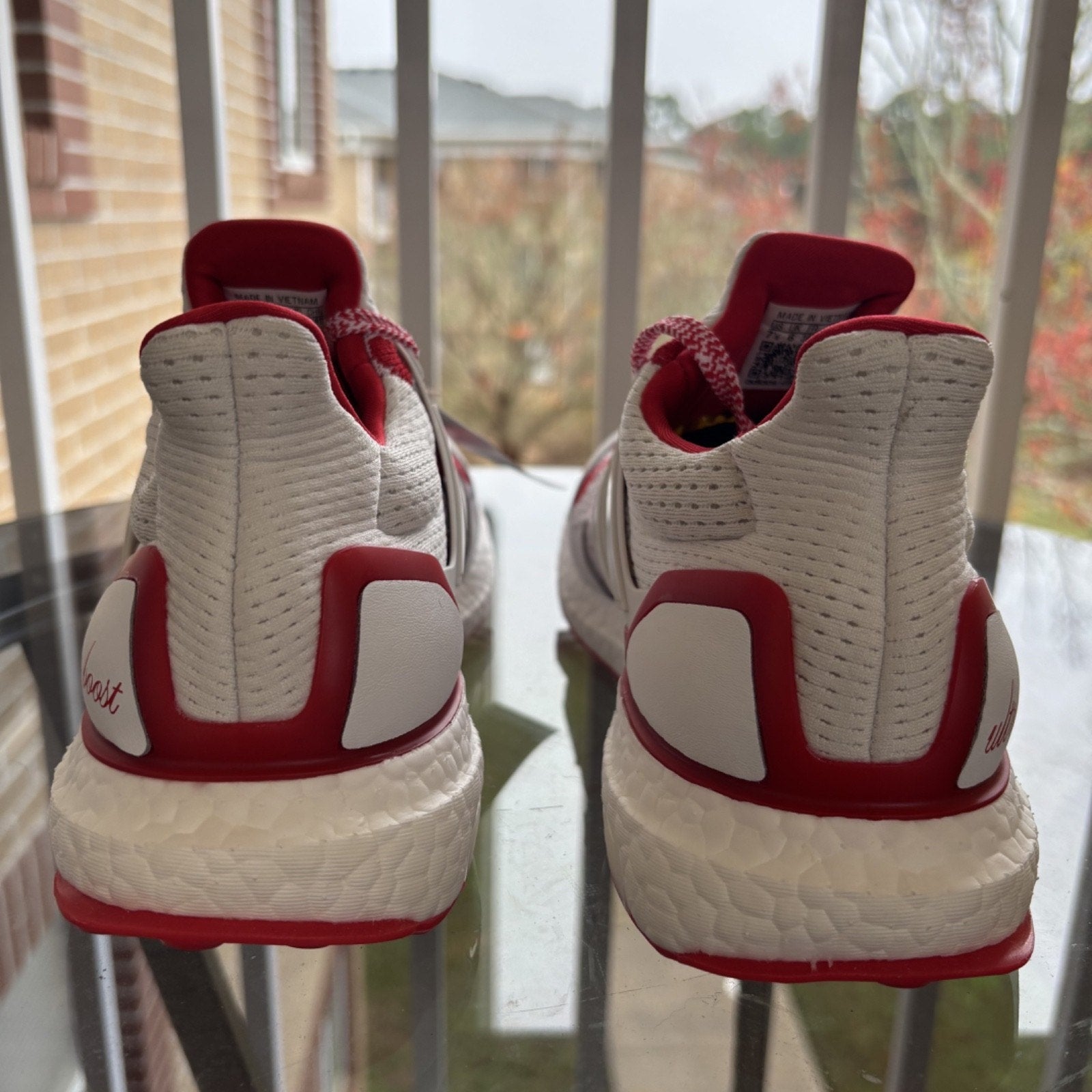 Adidas Ultra Boost 1.0 Shoes Women's Size 7.5 Valentine’s Day White Red Sneakers