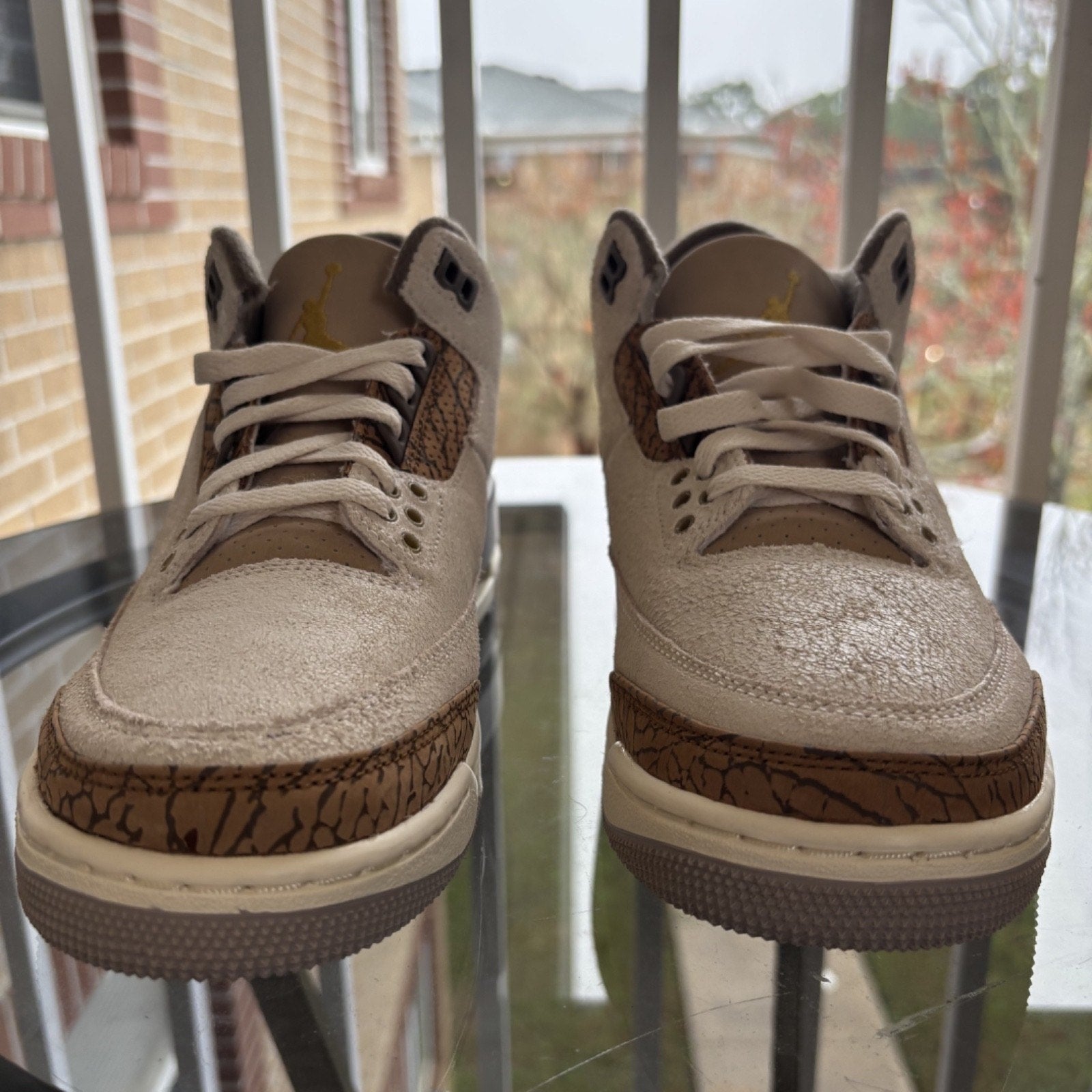 Nike Air Jordan 3 Retro Palomino Shoes Mens Size 8 Brown Casual Sneakers B Grade