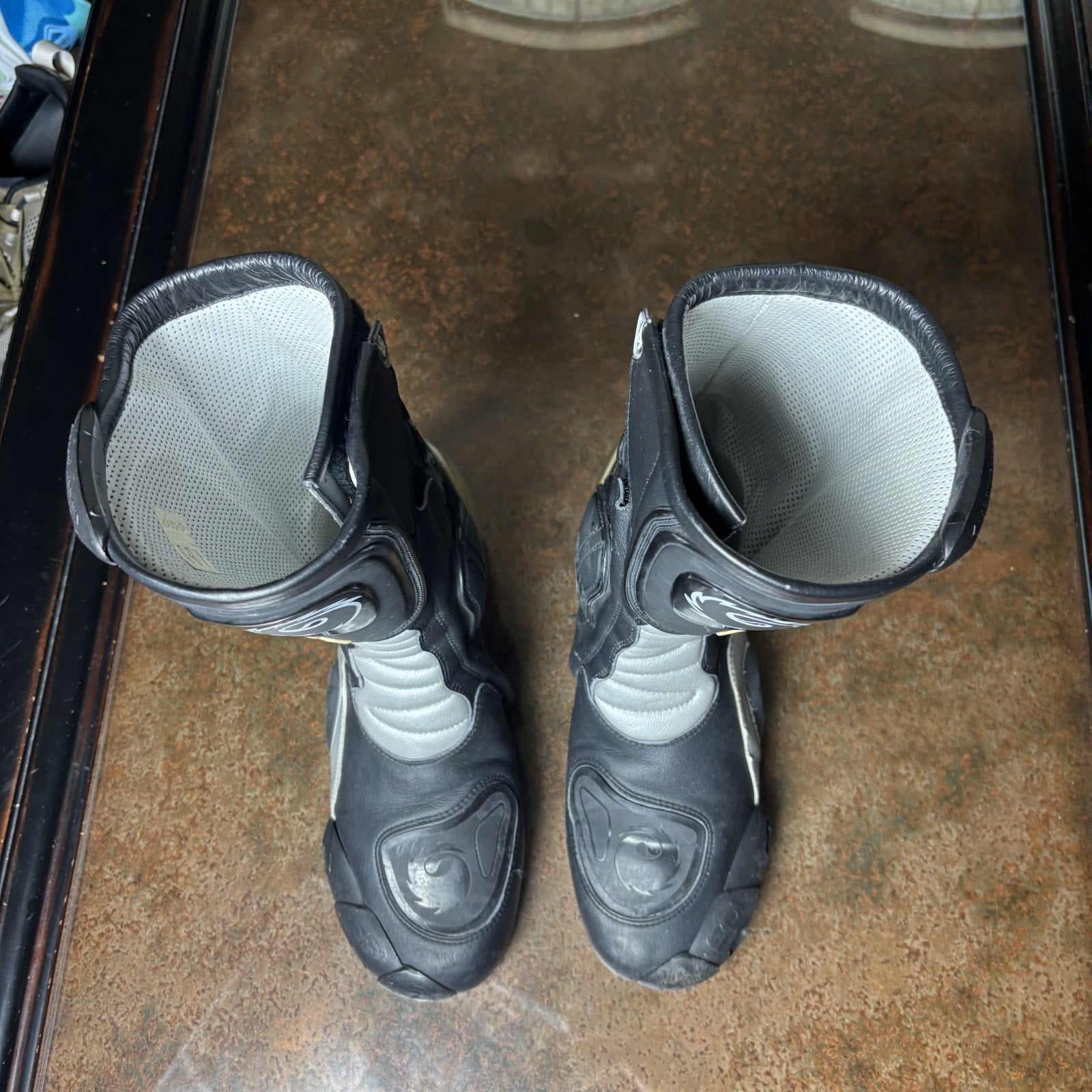 Sidi Vertebra System Motorcycle Racing Boots Mens Size 10 EU 44 Black Motorcross