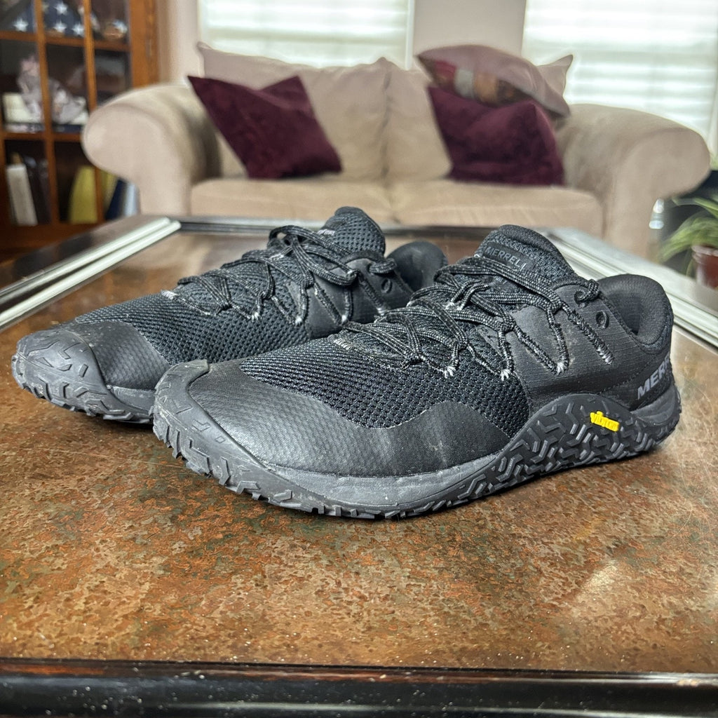 Merrell Trail Glove 7 Shoes Mens Size 8 Black Minimalist Barefoot Outdoor Vibram