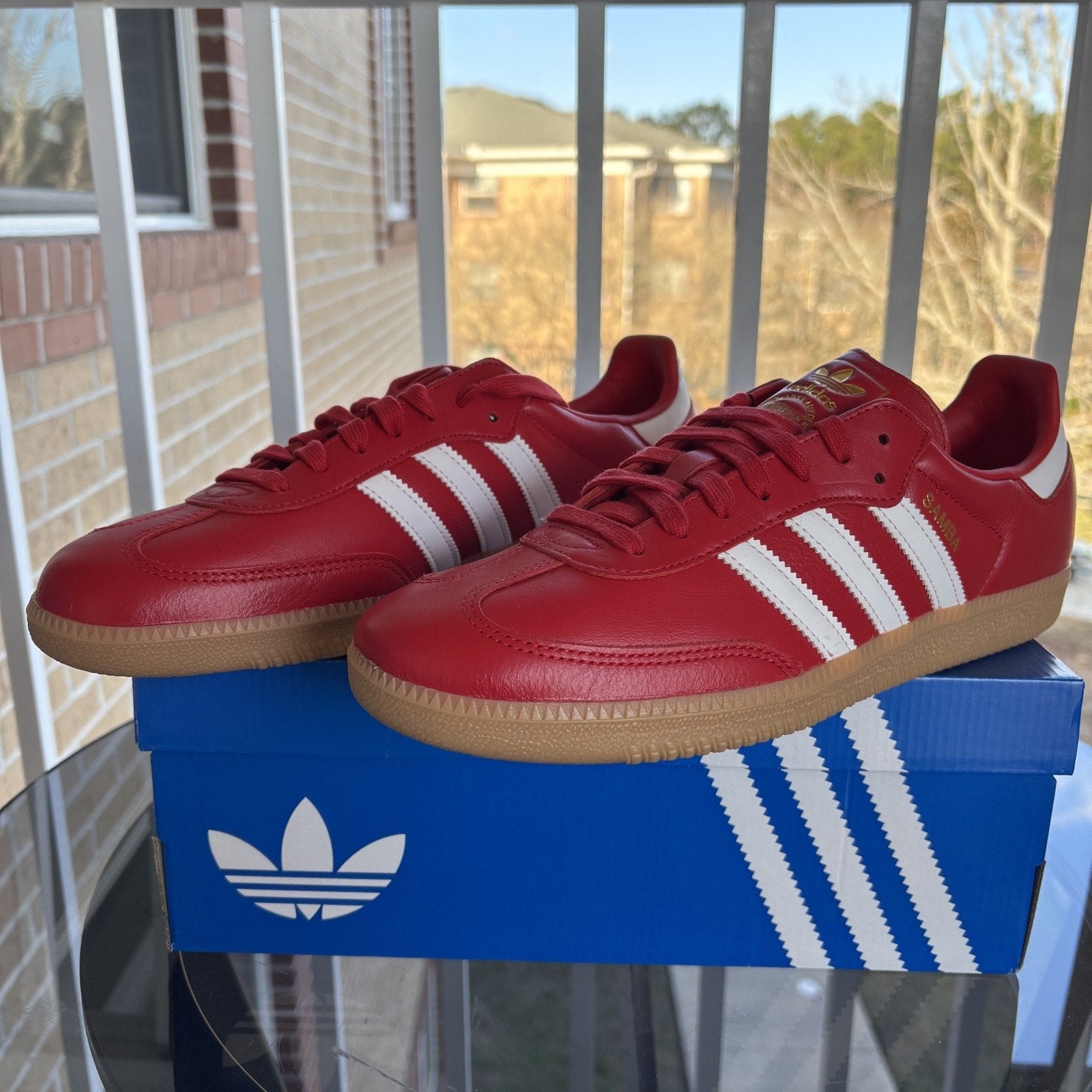Adidas Samba OG Red White Casual Lifestyle Shoes Sneakers JR0881 Mens Sizes NEW