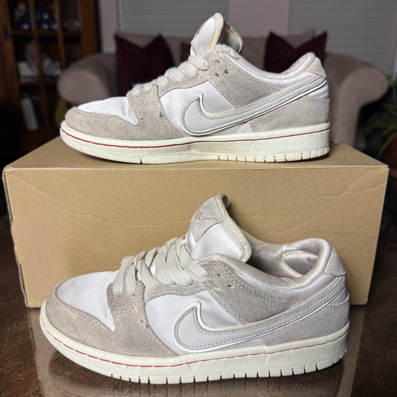 Nike Dunk Premium SB Low City of Love Collection Women's Size 5.5 White Sneakers