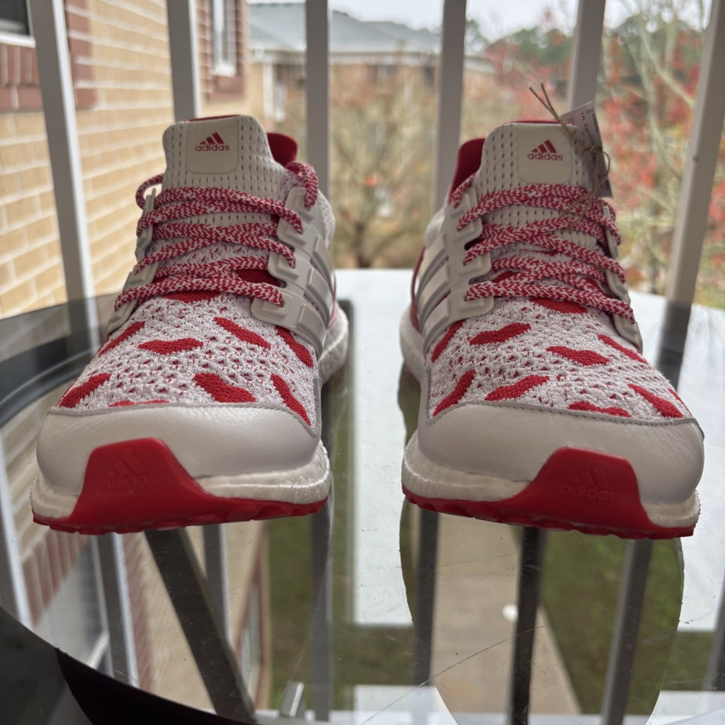 Adidas Ultra Boost 1.0 Shoes Women's Size 7.5 Valentine’s Day White Red Sneakers