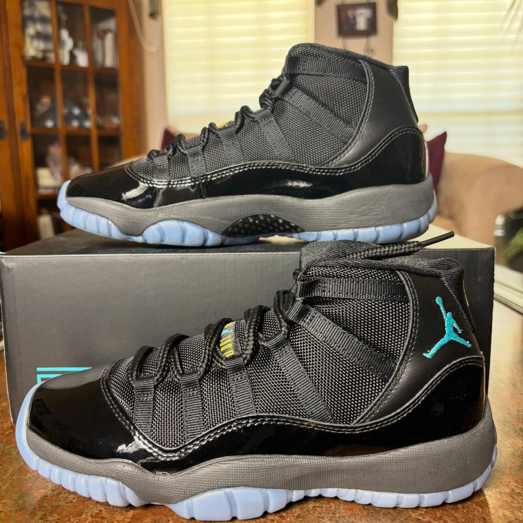 Nike Air Jordan 11 Retro Gamma Black Patent Leather Shoes Sneakers GS Sizes NEW