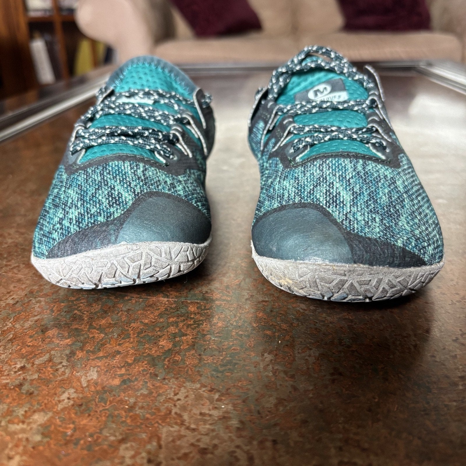 Merrell Vapor Glove 5 Shoes Women's Size 6.5 Green Barefoot Minimalist Running