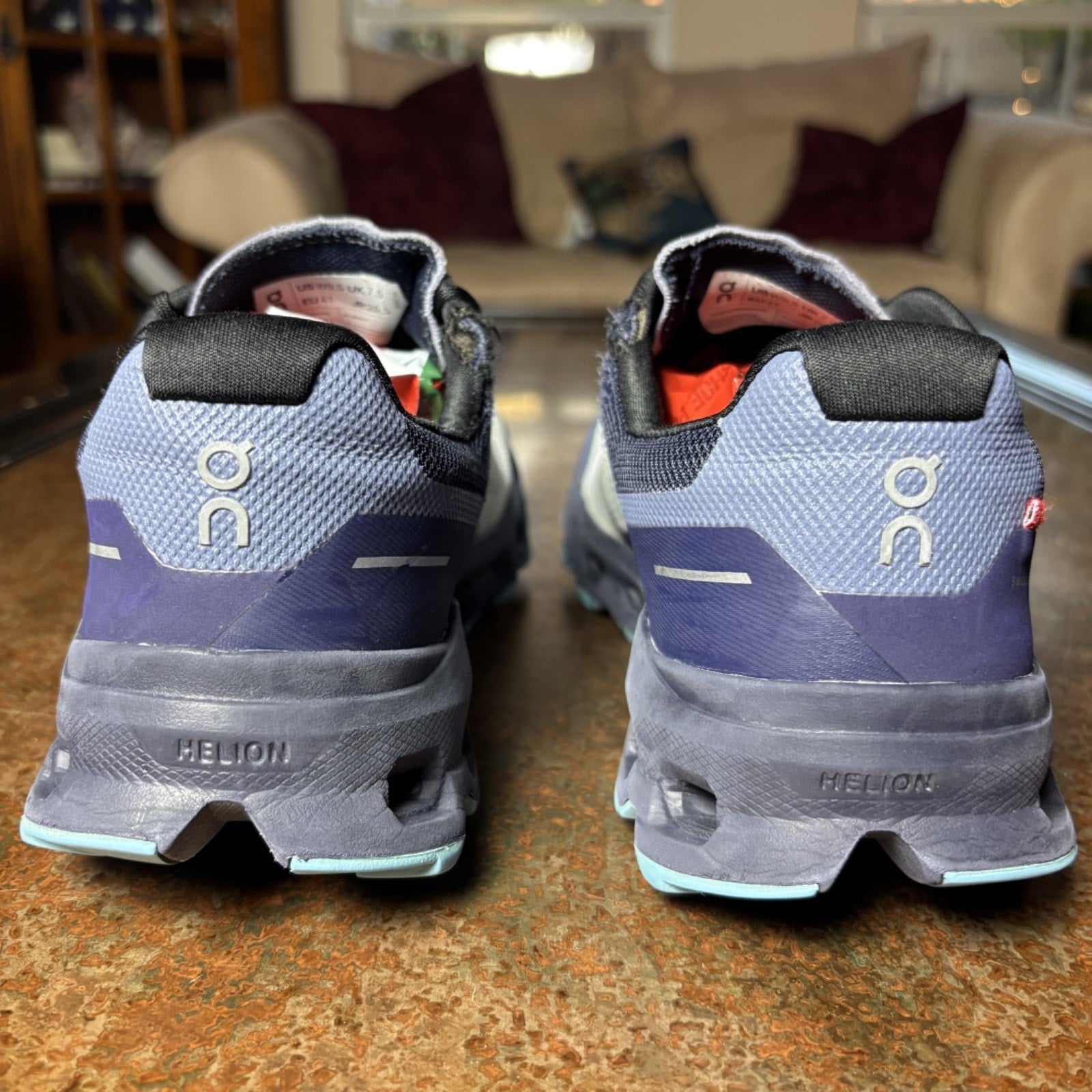 On Running Cloudvista Trail Shoes Women's 9.5 Gray Blue Hiking Outdoor Sneakers