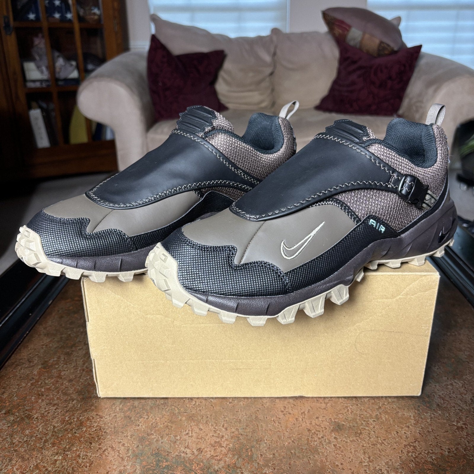 Nike ACG Phassad Shoes Mens Size 12 Brown Trail Running Hiking Outdoor Sneakers