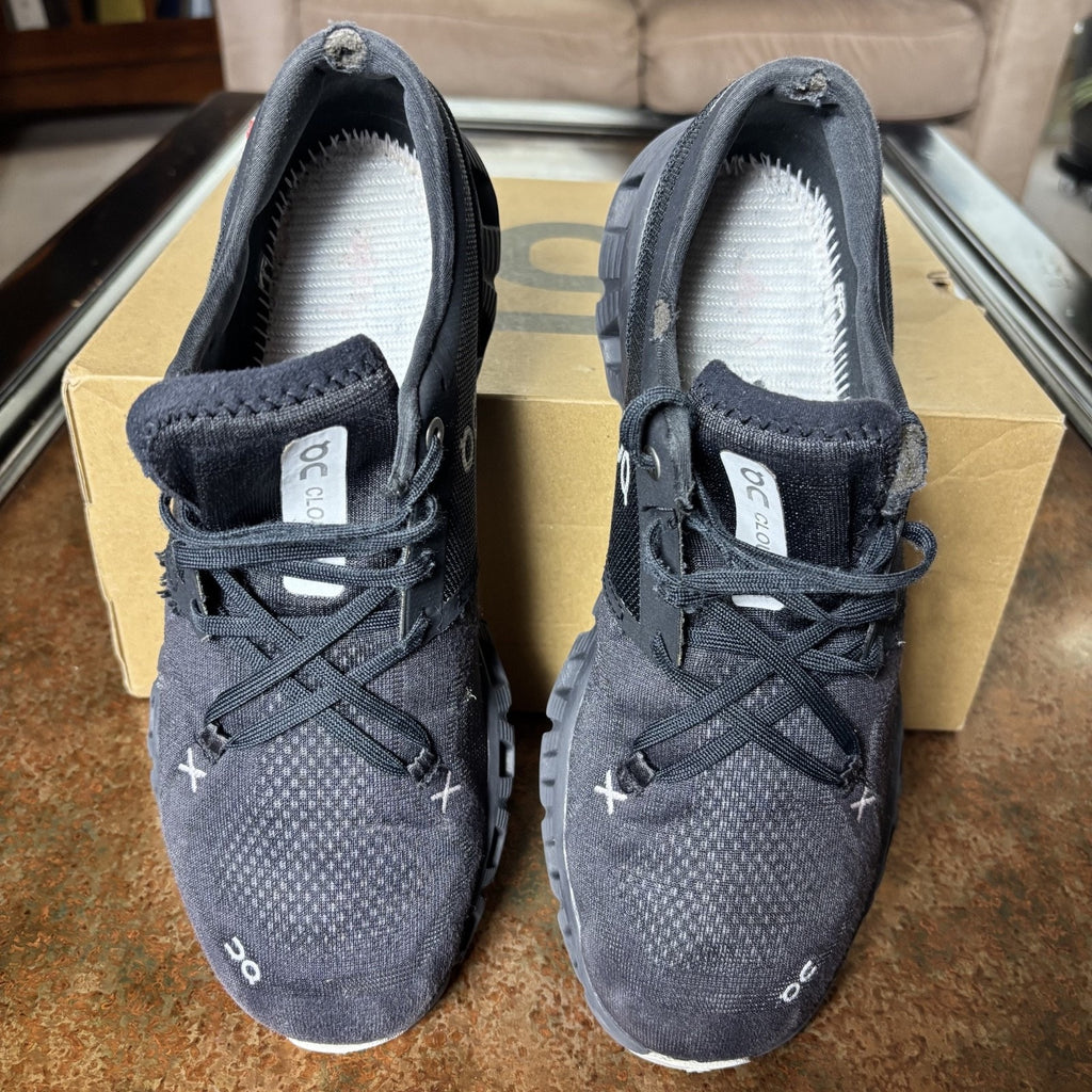On Running Cloud X 3 Shoes Women's Size 9.5 Black Road Running Athletic Sneakers