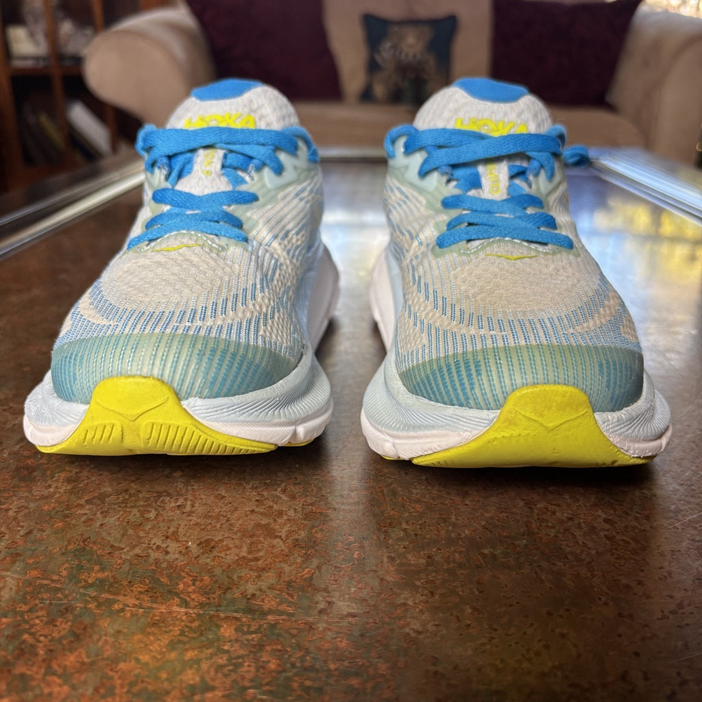 Hoka One One Clifton 9 Shoes Women's Size 7 Blue Athletic Road Running Sneakers