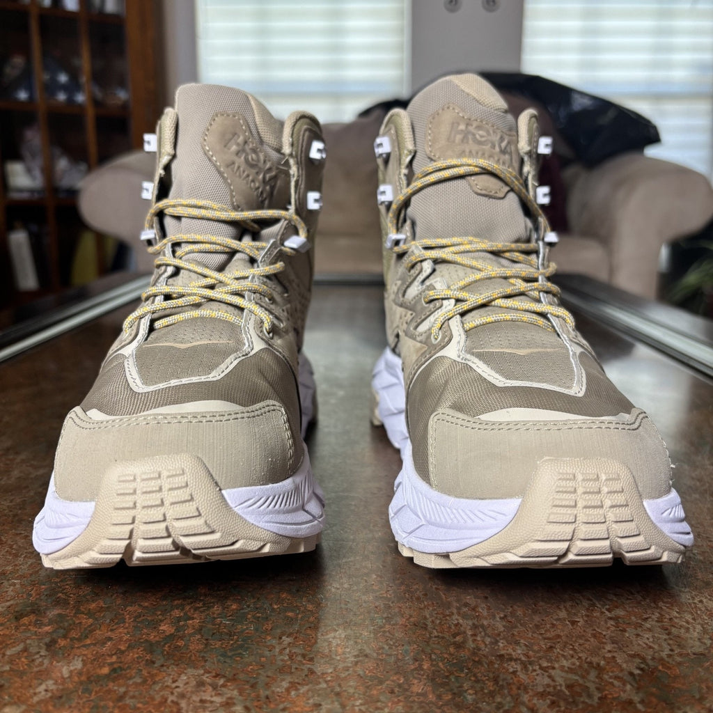 Hoka One One Anacapa Mid GTX Hiking Boots Women's 9.5 Tan Outdoor Trail Shoe NEW