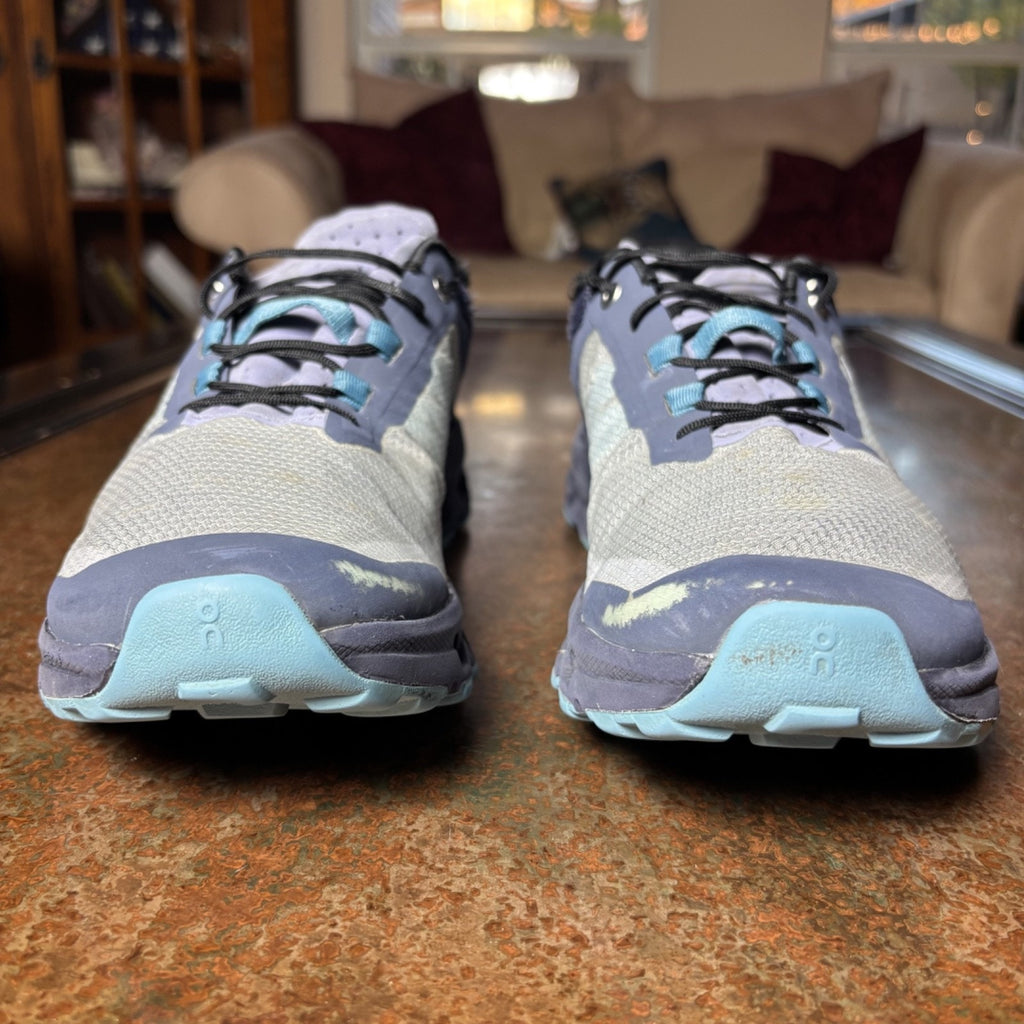 On Running Cloudvista Trail Shoes Women's 9.5 Gray Blue Hiking Outdoor Sneakers