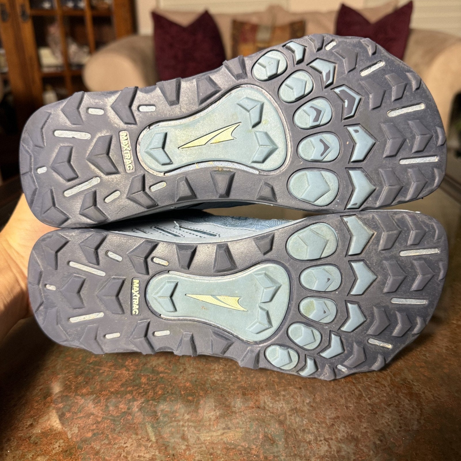 Altra Lone Peak 6 Trail Running Shoes Women's 8 Navy Blue Athletic Gym Zero Drop